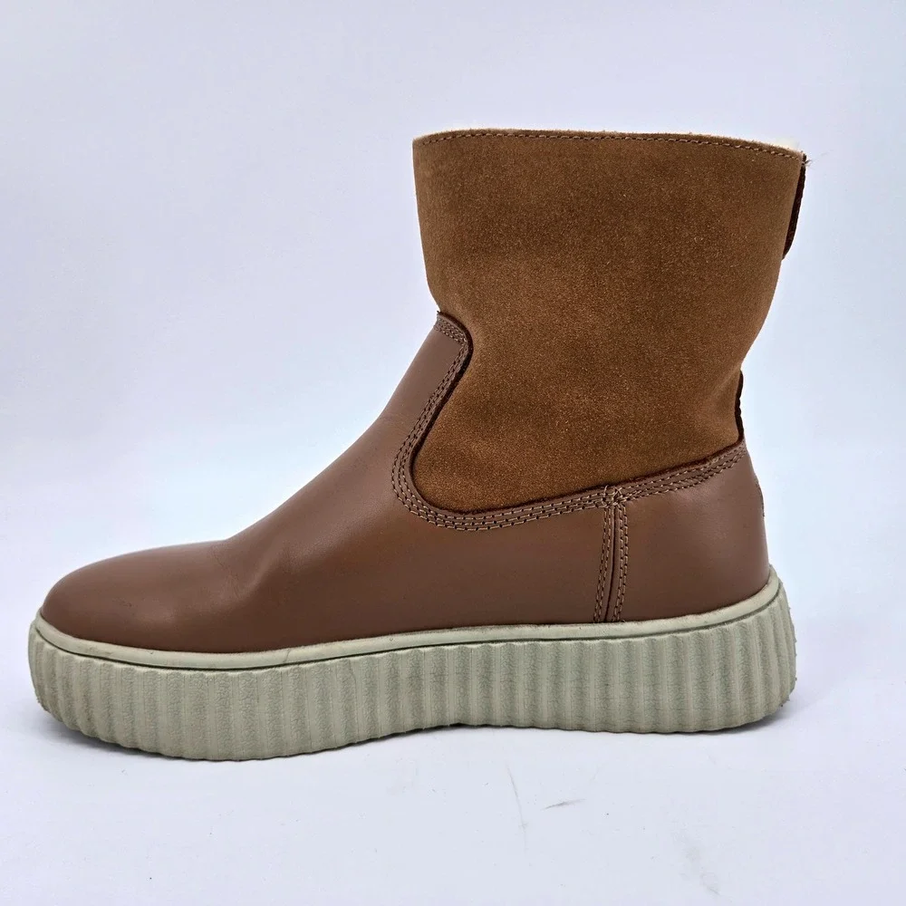 Pajar‎ Canada Janie 2.0 Waterproof Platform Shearling Boot Brown Sz 7 38